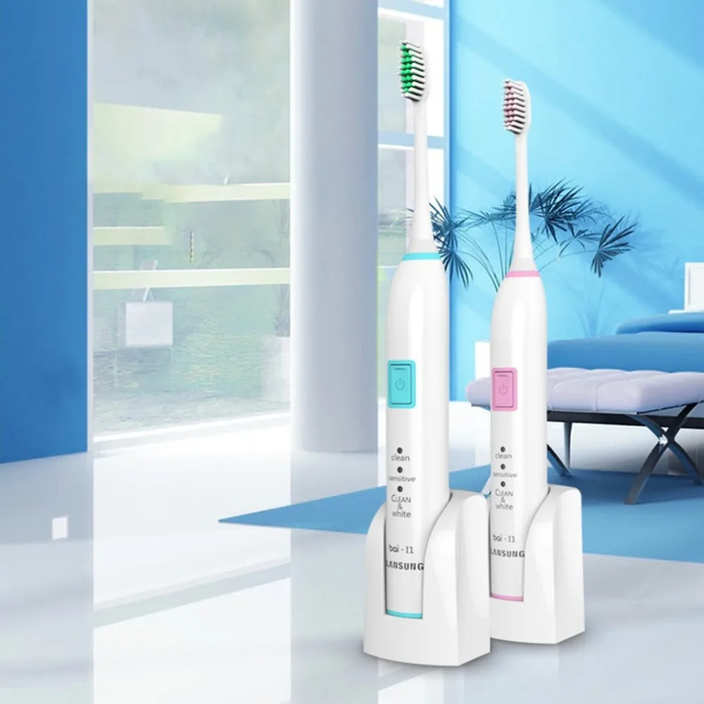 

Ultrasonic Automatic Adult Electric Toothbrush Adult Rechargeable Design Waterproof Electric Tooth Brush With 4 Brush Head Gifts