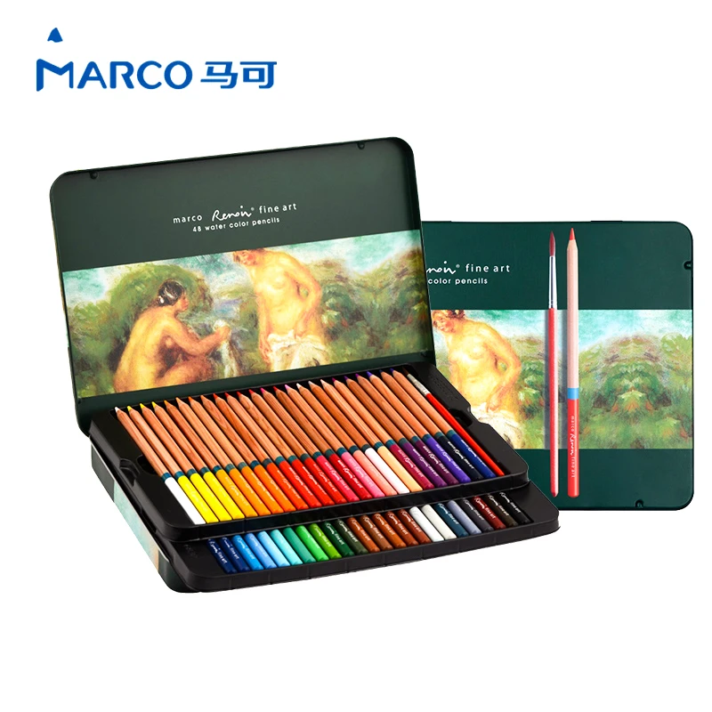 

Marco Raffine 24/36/48/72 Wood Colored Pencil Set lapis de cor Professional Drawing Coloured Pencil for School & Office Supplies