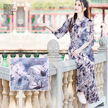 

Ice blue silk - proud linen / silk linen twill silk fabric texture exclusive high-end imported linen fabrics