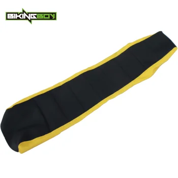 

BIKINGBOY Black Yellow Motocross MX Offroad Ribbed Gripper Soft Seat Cover for SUZUKI RM 125 RM250 01 02 03 04 05 06 07 08 09-11
