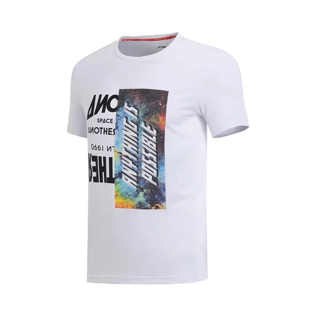 Li Ning 2018 Men The Trend T Shirt Breathable 63% Cotton 37% Polyester ...