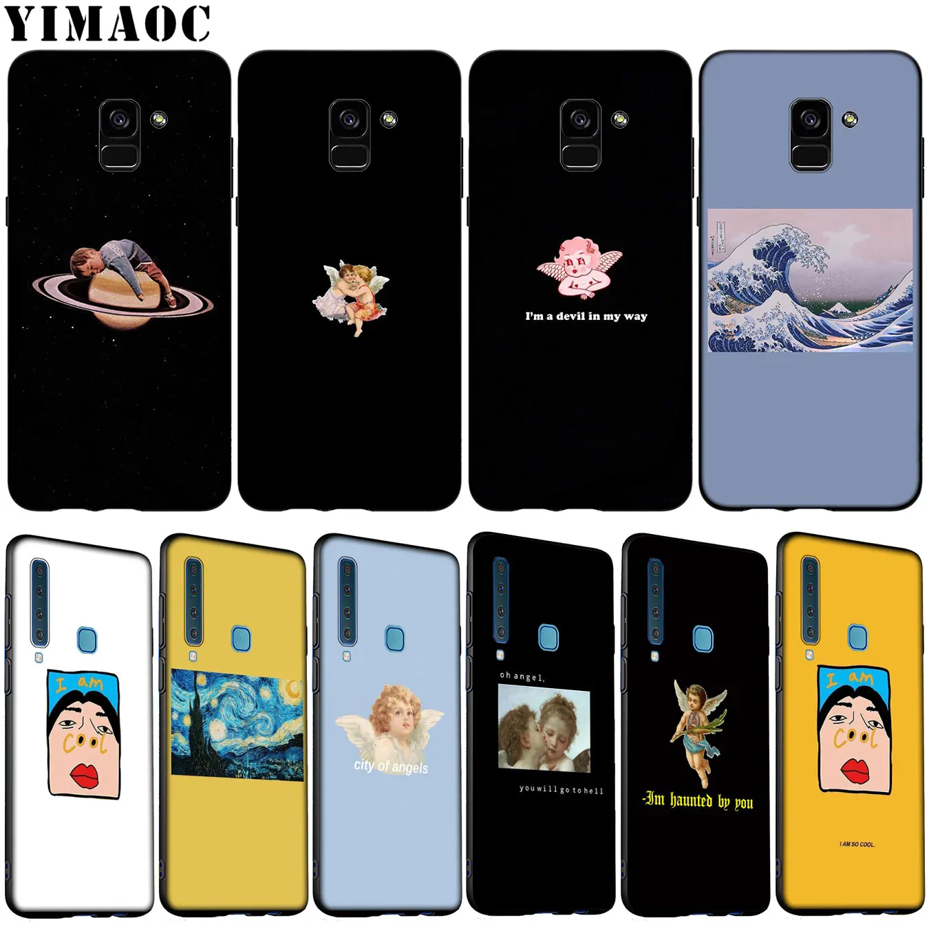 

YIMAOC Sculpture Art Mona Lisa Soft Silicone Phone Case for Samsung Galaxy A6 Plus A9 A8 A7 2018 A3 A5 2016 2017 Note 9 8 Cover