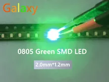 2000PCS Ultra Bright LED SMD 0805 Verde novo lighte 560-575NM 70-200MCD I (mA): 20ma