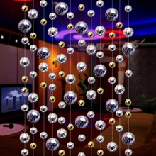imitation metal bead font b curtain b font hotels dance halls Festivals party font b curtains