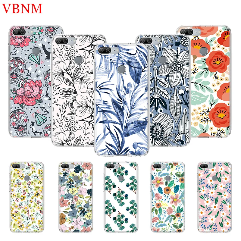 

Light Color Flower Printing Protect Phone Case For Huawei Honor 8X 20 9 10 lite 8A Pro 10i 20i 8S V20 Y5 Y6 Y7 Y9 2019 Prime Fit