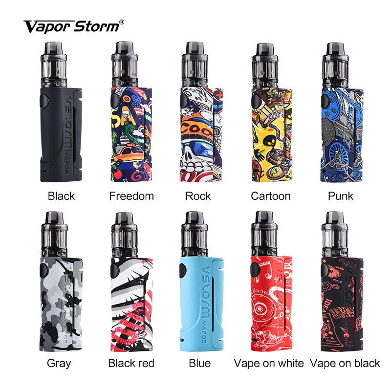 Newest Vape Cigarette Kit Vapor Storm ECO Vape kit 90W & 3.5ml Disposable vape atomizer Box Mod 510 Electronic Cigarette Kit