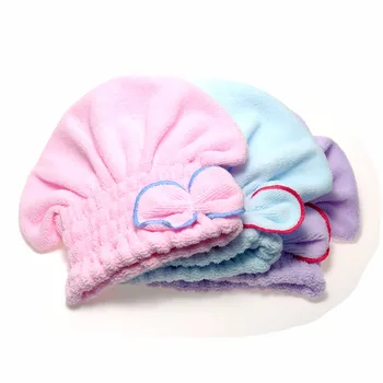 2016 Useful Hair Turban Wrapped Towel Hair Quickly Dry Hat Microfiber Home Textile Bathing Accessories