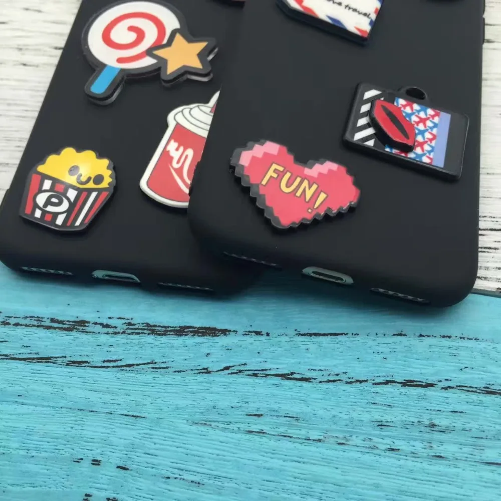 1 Pc Lot Lembut Tpu Diy 3d Silikon Kartun Beruang Kelinci Popcorn