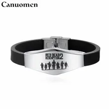 Canuomen Горячая Игра Red Dead искупления браслет нержавеющая сталь регулируемый браслеты подарок для человека мальчик pulsera hombre