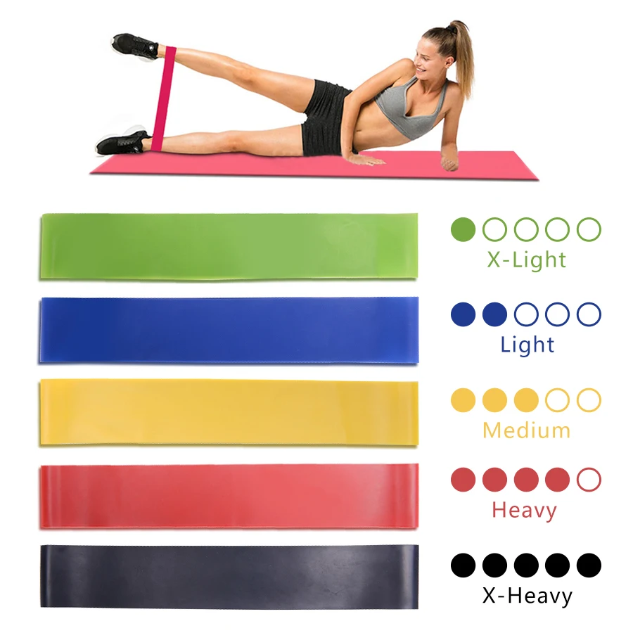 Bandas de resistencia entrenamiento de lazo gimnasio Yoga deporte fortaleza banda elástica para la formación de expansor Fitness cinta de goma equipo