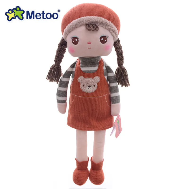 

Metoo Angela Plush Toys Official METOO Bear Style Orange Skirt Angela Girl Plush Baby Toy Doll Birthday Gifts 16''