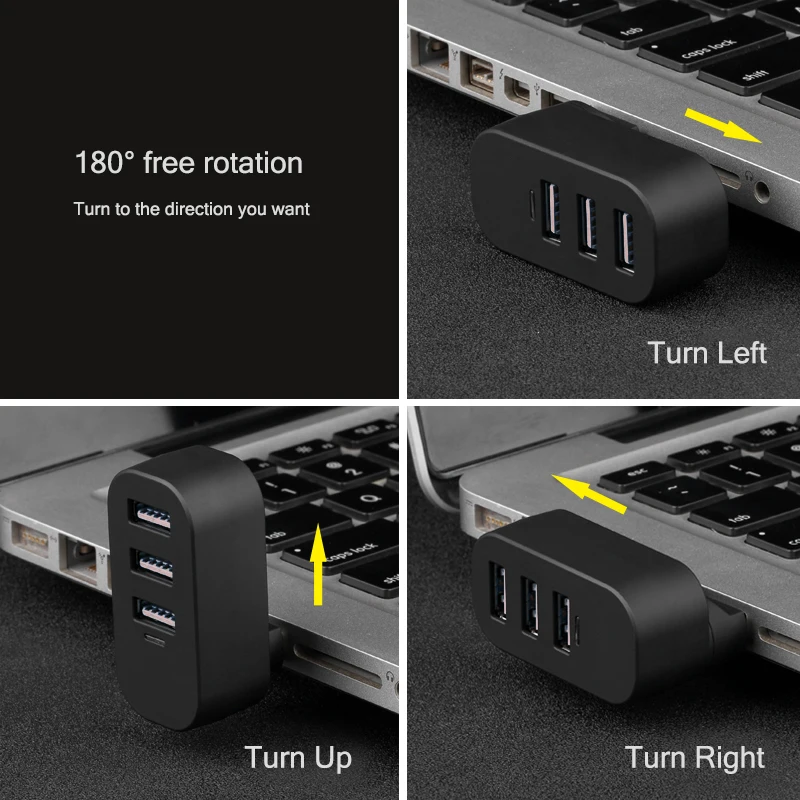 Мини адаптер USB 2 0 с 3 портами|USB-хабы| |