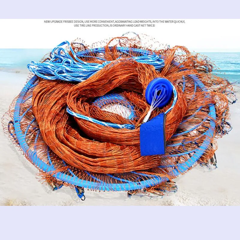 strong frisbee tire line fishing net diameter 360cm-720cm cast net hand throw net round net rede de pesca fishing tool sinker strong frisbee tire line fishing net diameter 360cm-720cm cast net hand throw net round net rede de pesca fishing tool sinker