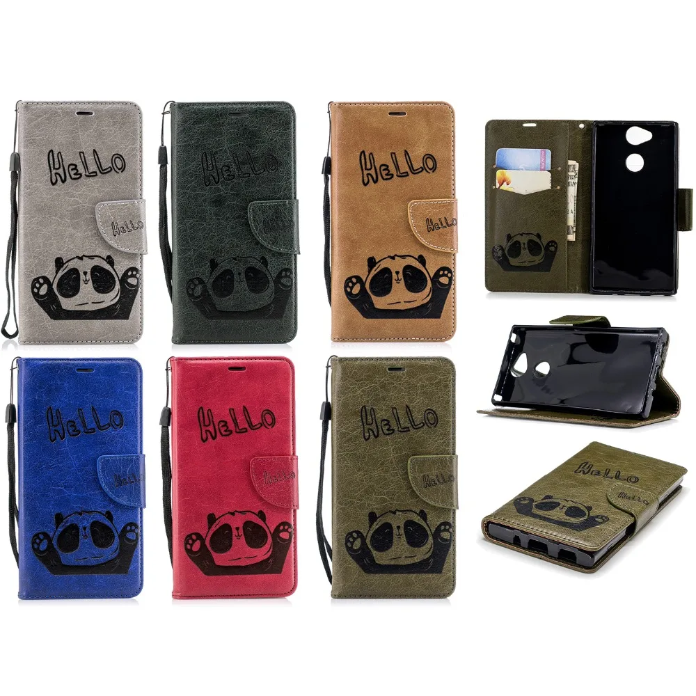 

For Sony Xperia XA2 Case Luxury Wallet Leather Case For Sony Xperia L2 Case Flip Protective Phone Back Soft Silicone Bag Cover