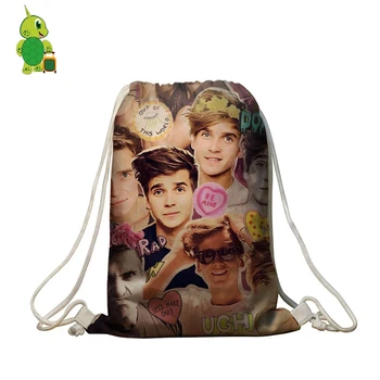 

Popular Cewebrity Joe Sugg Drawstring Bag Funny Overlay Backpack Casual Women Men Softback Travel Rucksacks Fans Daily Bags