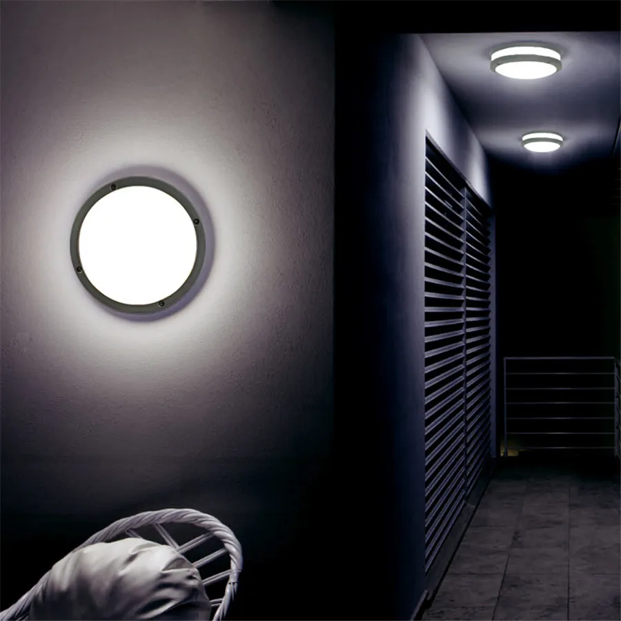Thrisdar 24 W 30 W краткое открытый светодиодный потолочный светильник Алюминий Ванная комната балкон проходов коридор крыльцо Водонепроницаемый панельный потолочный светильник