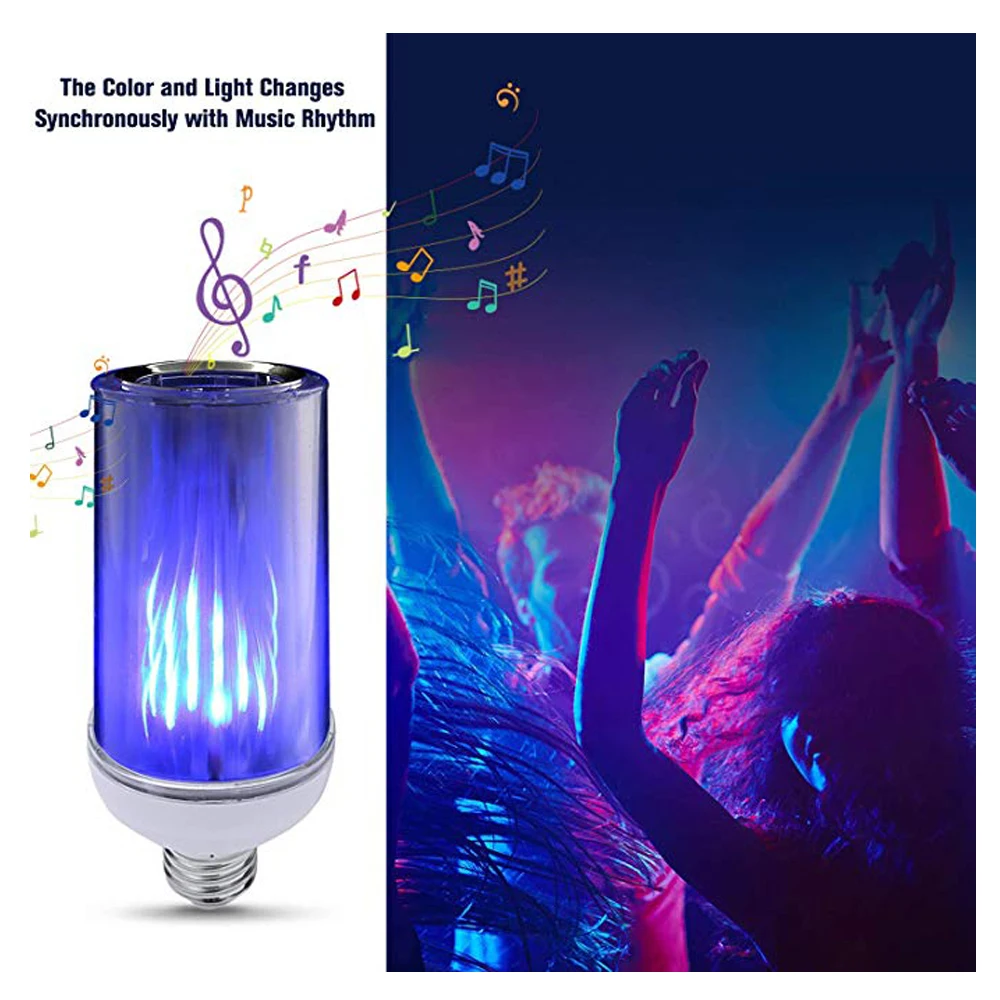 E27 RGB+ смешанный белый светодиодный музыкальный светильник с обновленным пультом дистанционного управления-Улучшенный стерео звук Bluetooth лампочка динамик, перевернутый светильник