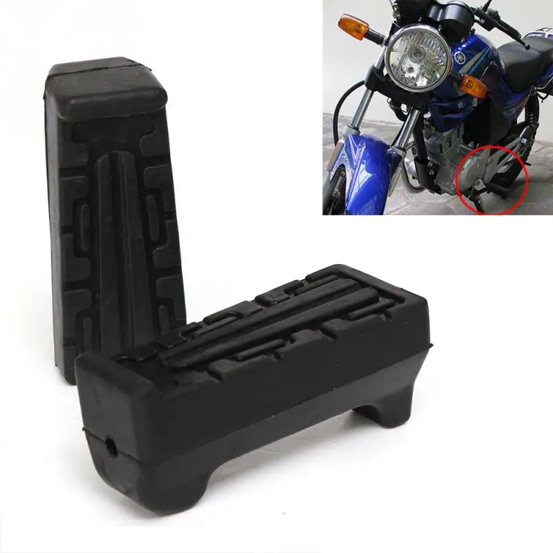 2Pcs Black Front Foot Rest Peg Rubbers Footrest For Yamaha YBR 125in Foot Rests from