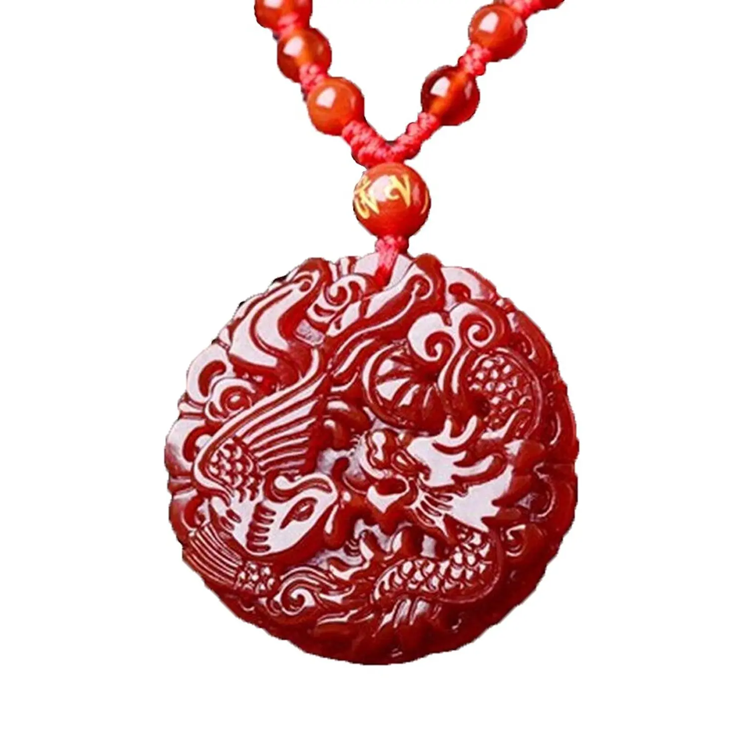 Ювелирные изделия Koraba Fine Jewelry Агатовая подвеска на ожерелье натуральный красный
