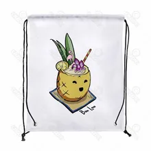 Летний милый сладкий ананас напиток печати шнурок рюкзак путешествия мешок Обувь подарок мешок Mochilas feminina
