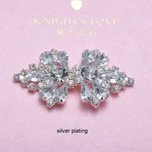 M0223) 7 см интерлок с прозрачной пряжкой, серебро или золото покрытие, кристаллы и акриловые бусины, один крючок, плоской задней