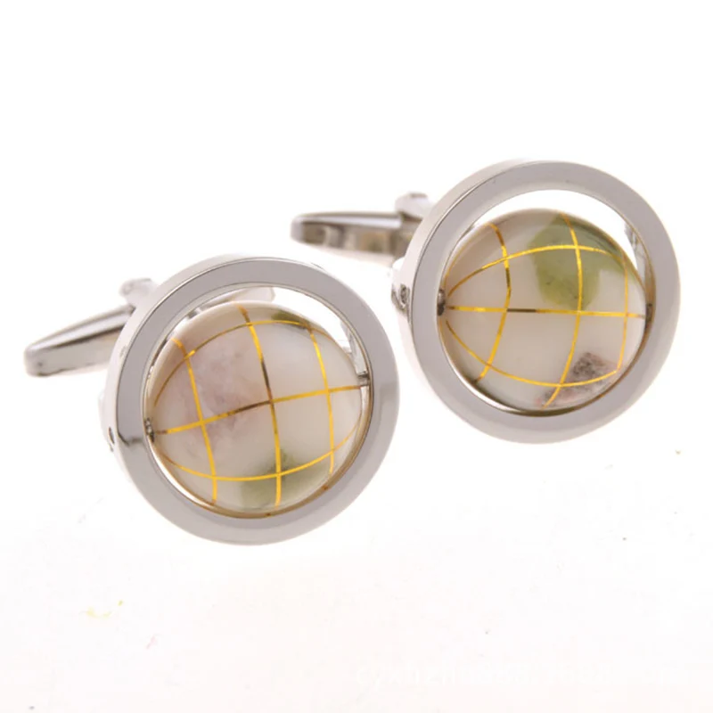 New Arrival Men's Fashion Cufflink globe Design cufflinks Funny