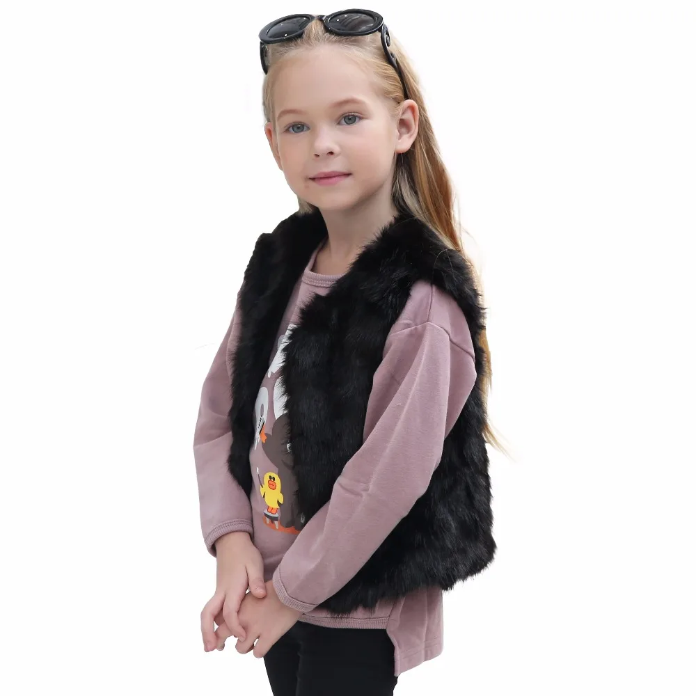 Girl Fur Clothing Baby Fur Vest Imitation Fur Coat 2017 Fashion Girls