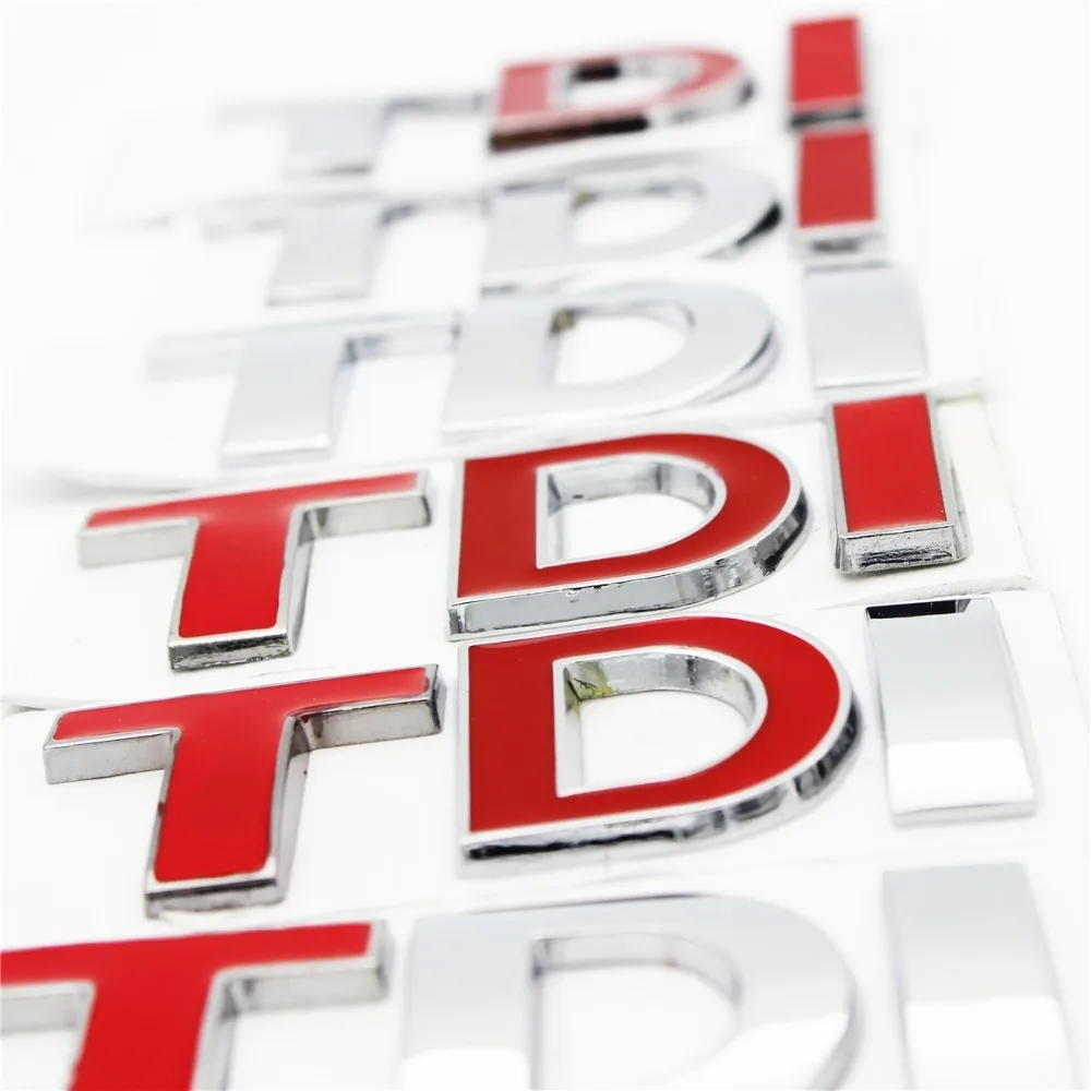 Новинка 2018 металлическая 3D эмблема TDI значок на заднюю часть автомобиля наклейка