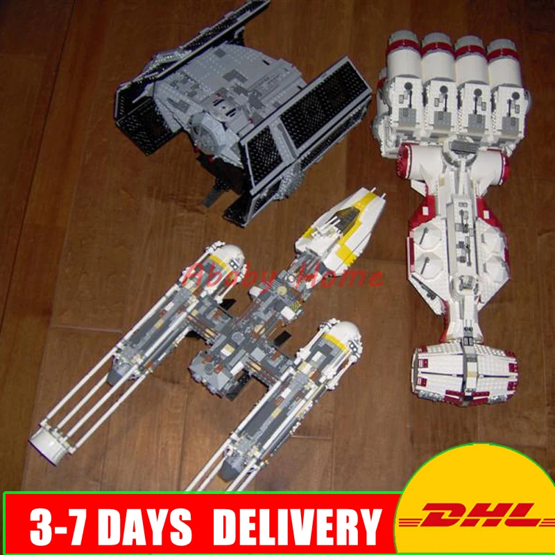 

DHL Lepin 05040 Y Star wing Attack fighter+05046 Star Blockade Runner+05055 Rogue One USC Fighter Building Blocks Bricks Toys