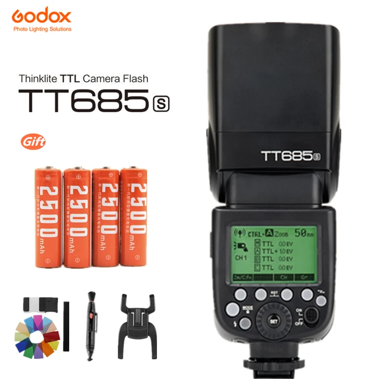 Вспысветильник Godox TT685S GN60 TTL Speedlite 230 полная мощность Автоматическое/Ручное
