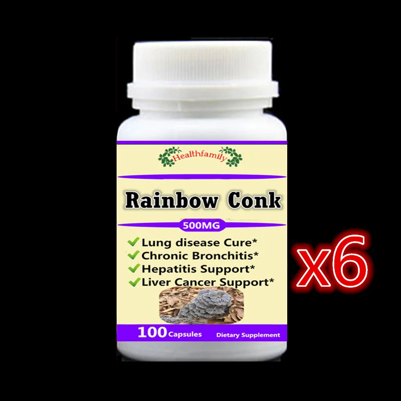 

6 bottle 600caps,For Hepatitis B,Liver Cancer,Chronic Bronchitis,Coriolus versicolor supplement,Rainbow Conk,100% Origin Nature