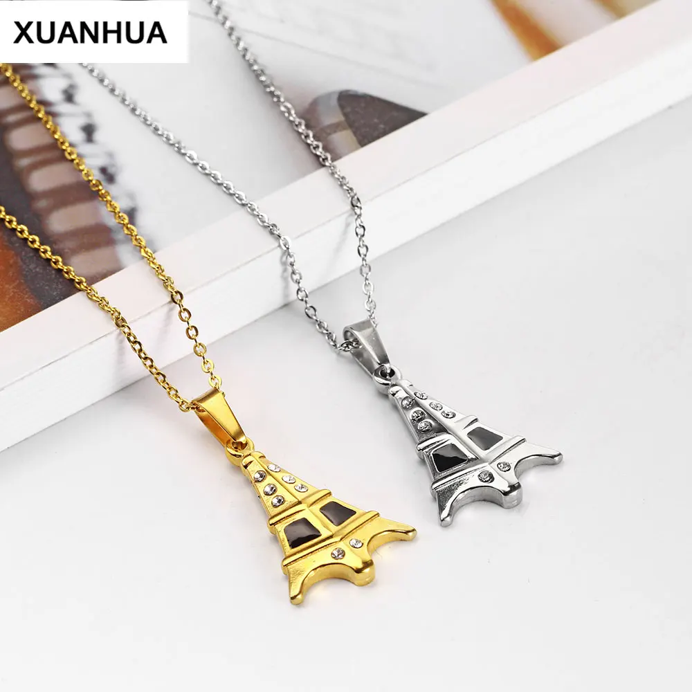 25PCS Nice Colorful Alloy Small Eiffel Tower Necklace Pendant Charms 38817