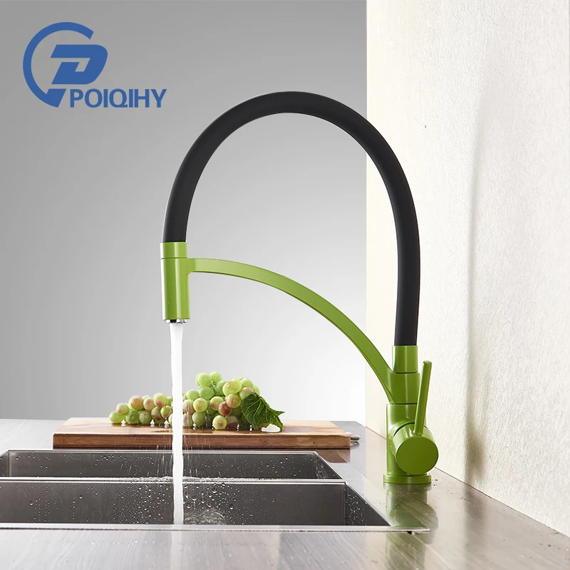 

One Hole Swivel Spout Kitchen Sink Faucet Deck Mount Kitchen Hot and Cold Water Tap Kitchen Sink Faucet