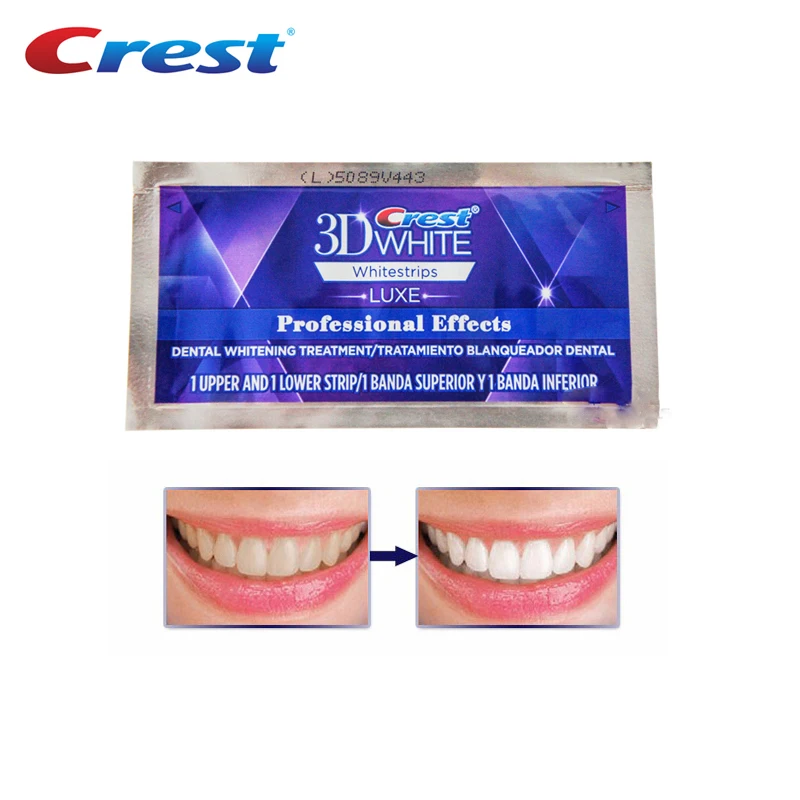 Crest 3d Whitestrips Luxe профессиональные эффекты белый гель для отбеливания зубов Гигиена