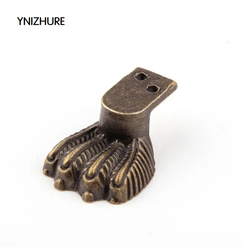 

YINZHURE 30pcs 12*31mm Hardware Antique Brass Jewelry Gift Box Wood Case Decorative Feet Leg Corner Protector