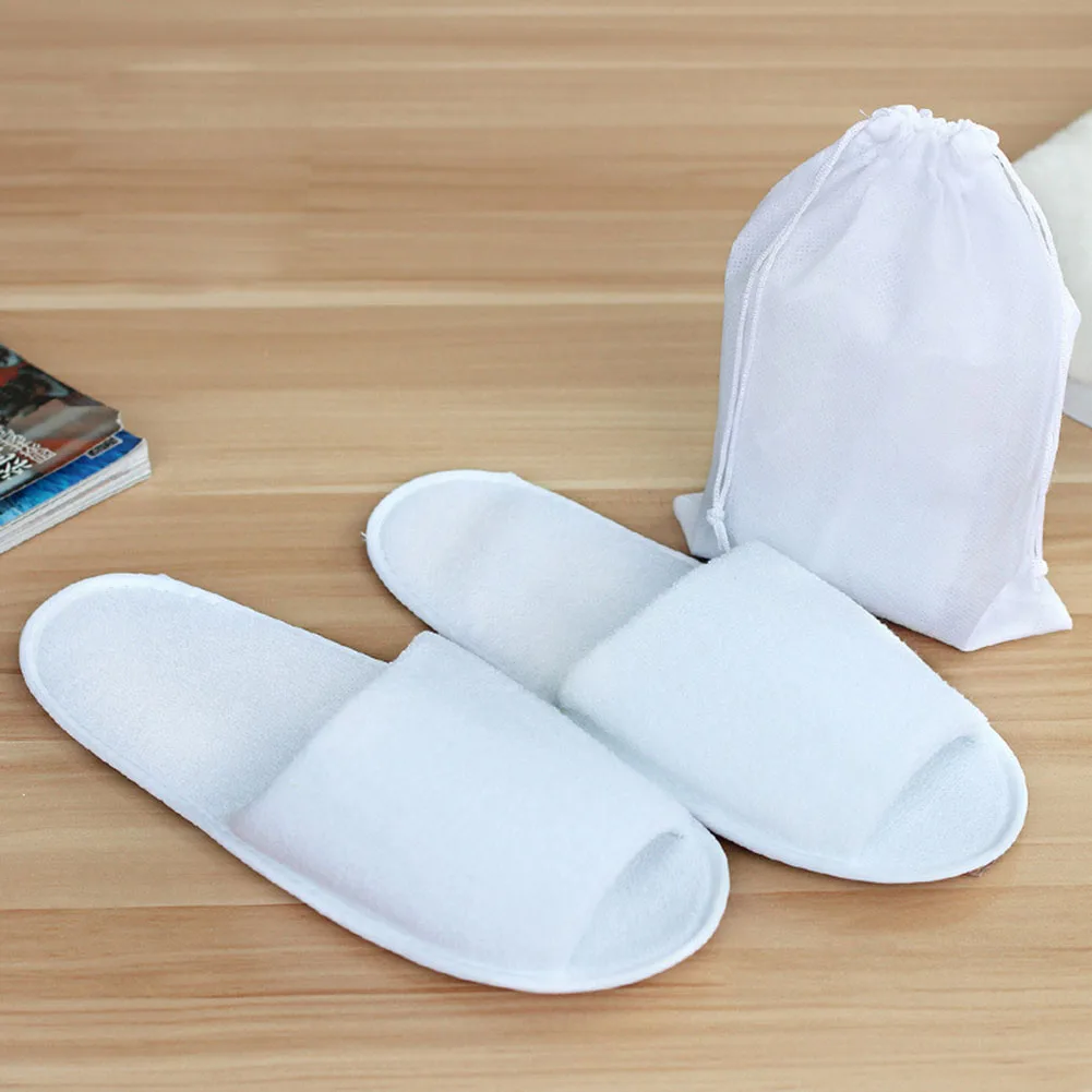 

Travel Business Trip Hotel Club Portable Disposable Slipper Home Guest Folding Slippers With Storage Bag Hotel Spa Supply