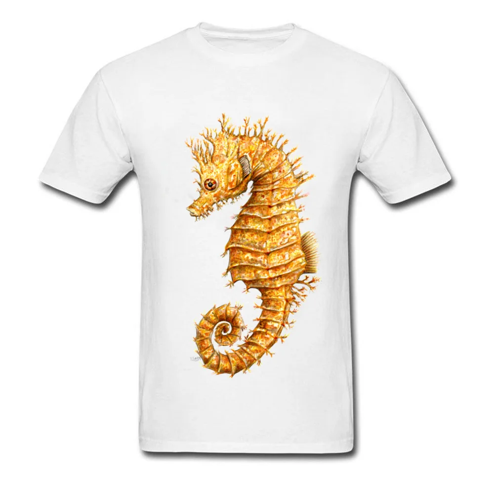 Seahorse 2018 Летняя мужская черная футболка шикарная хлопковая с коротким рукавом и