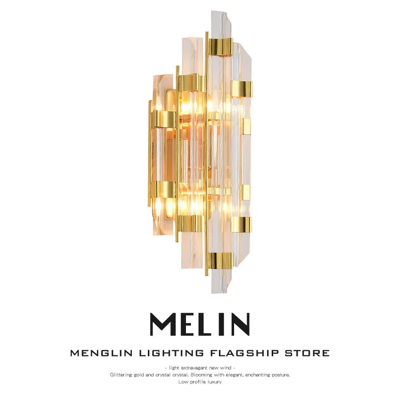 

led crystal wall lamp Wall lights luminaria home lighting living room modern WALL light lampshade for bathroom