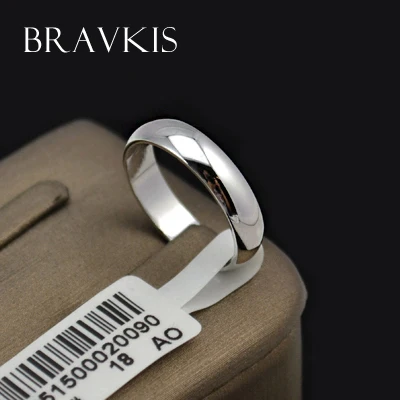 BRAVEKISS простое обручальное кольцо для помолвки кольца для нее и он alliance пары ringen voor vrouwen bague ювелирные изделия BJR0097A