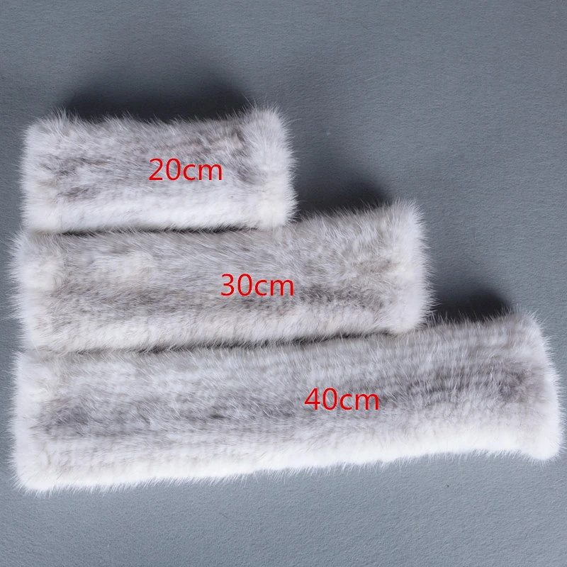 [Rancyword] Зимние теплые вязаные перчатки для женщин из натуральной норки меховые без пальцев перчатки женские перчатки из натурального меха длиной 20 см-50 см RC1255