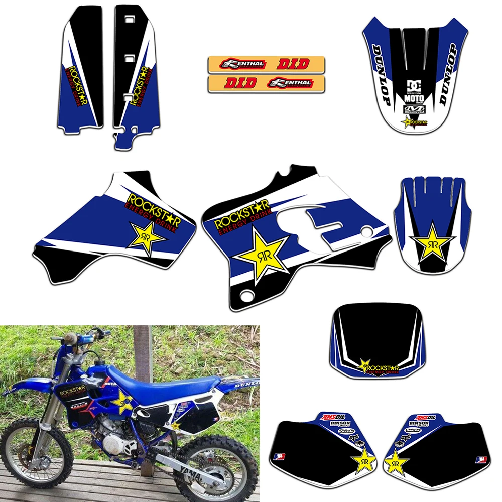 Мотоцикл команда графика наклейки для Yamaha YZ80 1993 1994 1995 1996 1997 1998 1999 2000 2001 мотогонок Наборы
