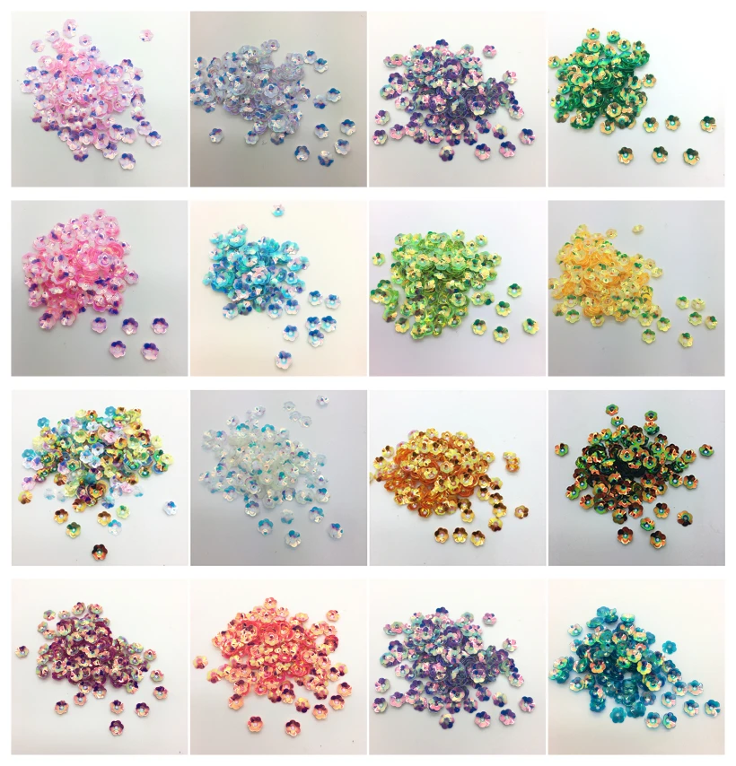 

Wholesale 200pcs 8mm Flowers Loose Sequins Paillettes DIY Sewing Wedding Craft Pick Colors