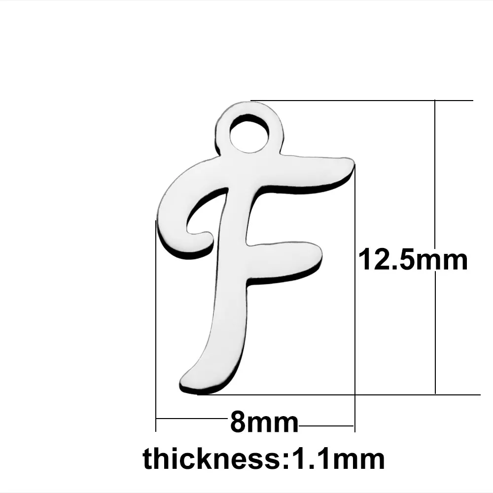 26 шт. буквы из нержавеющей стали браслет талисманы штамповки букв для ювелирных изделий A-Z размер 10*12 мм один тег Алфавит Кулон Шарм DIY ювелирные изделия
