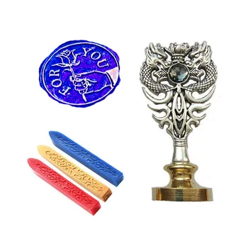 

signature Custom Wax Seal Stamp Kit For you Metal Dragon Handle Gift Vintage Package Wedding Invitations Envelope Seal Stamp