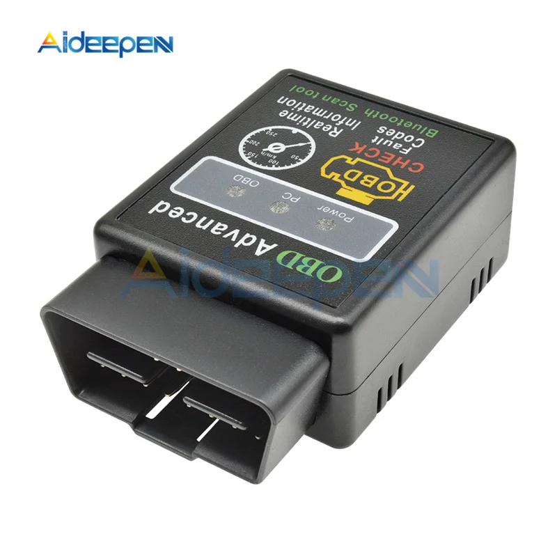 Мини ELM327 wifi Bluetooth V1.5 V2.1 OBD2 автомобильный диагностический сканирующий инструмент ELM 327 16Pin штекер-Женский кабель для Android OBDII протокол - Цвет: ELM327 V1.5 Black