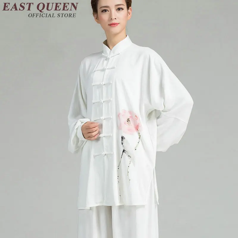 Китайская традиционная форма тайцзи цветочный принт для женщин Тай чи костюм одежда в стиле Дзен кунг-фу наряд ушу боевого искусства костюм KK478 Q