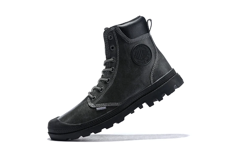 PALLADIUM Pampa/классические кроссовки, Высокая мужская парусиновая обувь, модная Стильная однотонная повседневная обувь на плоской подошве со шнуровкой, 40-44