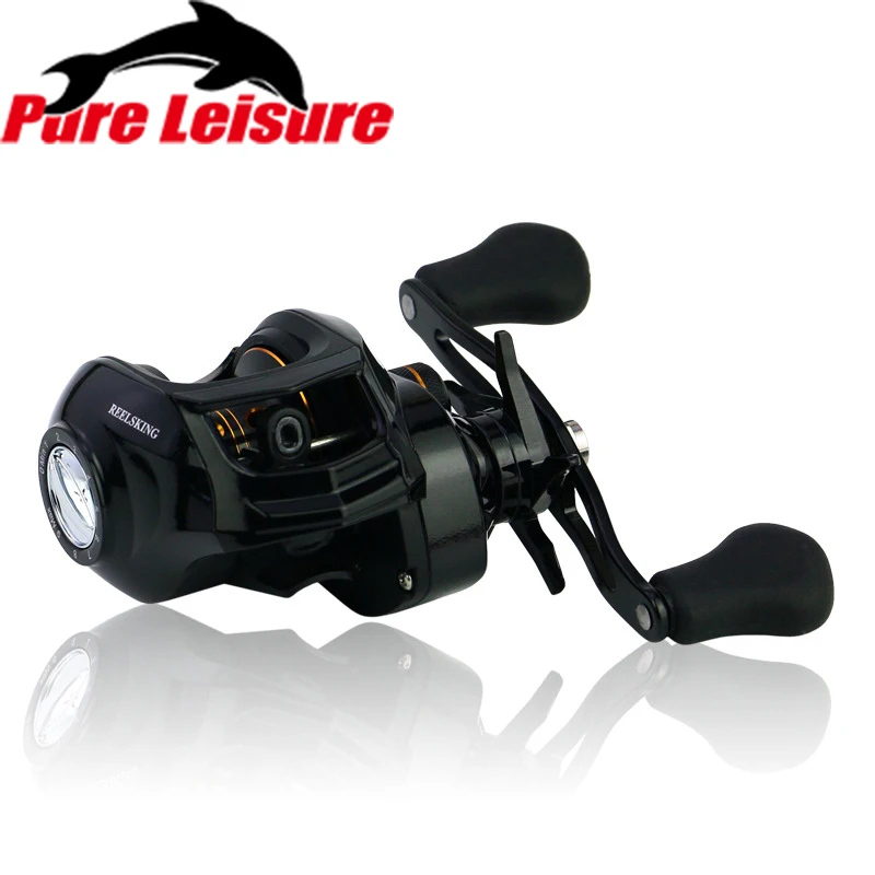 

PureLeisure 2019 New 5.6:1 Ratio Saltwater Baitcasting Coil Reel Right/Left Hand Reel Bait Casting High Speed Lure Fish Wheel
