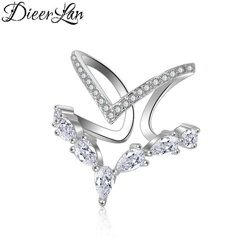 

Summer Boho 925 Sterling Silver Multi-layer Zirconia Rings for Women Wedding Jewelry Ladies Adjustable Size Finger Rings Anillos