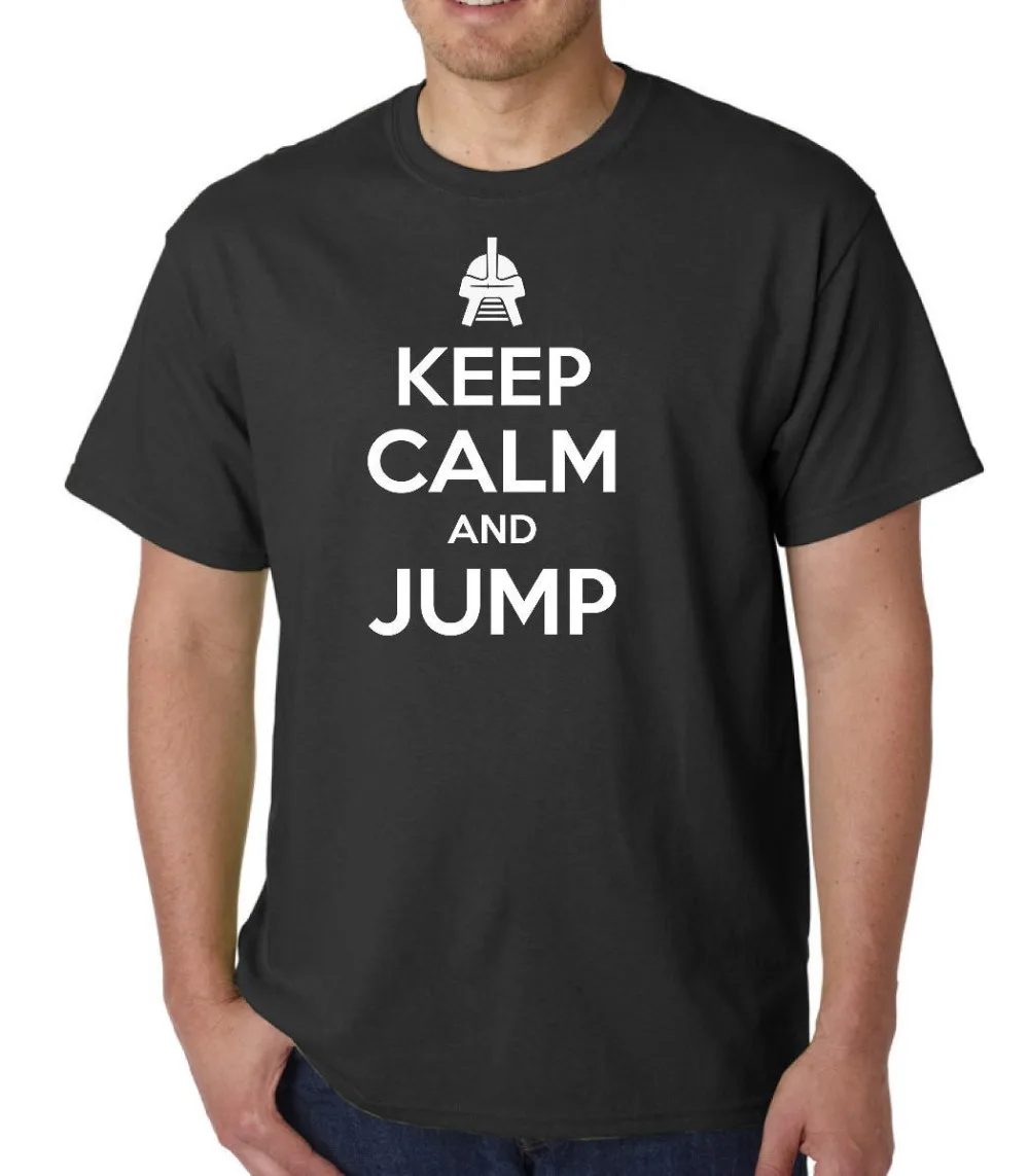 Лето 2018 Новый Keep Calm and Jump Футболка-BSG battlestar Galactica Cylon Caprica культ ТВ Высокое качество